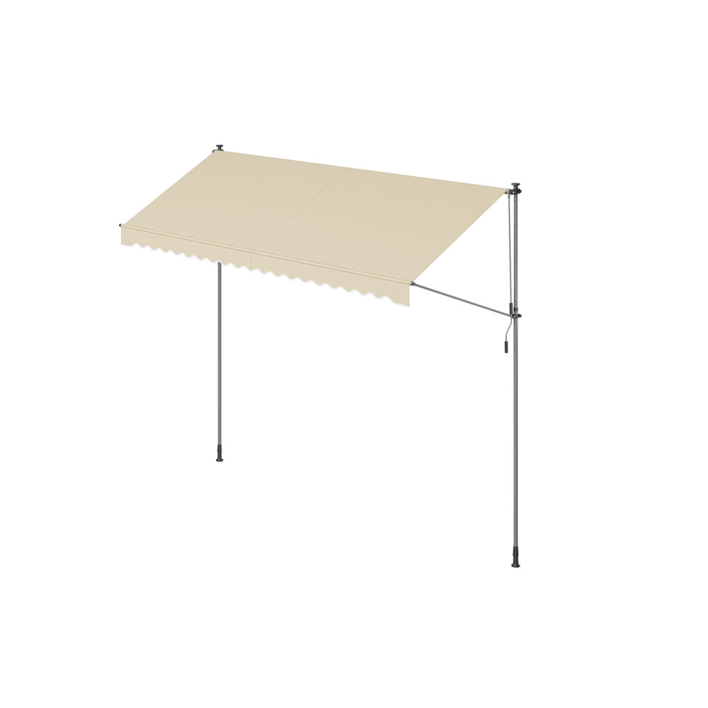 Pritvirtinamas tentas apsaugai nuo saulės 400 x 120 cm, smėlio spalvos