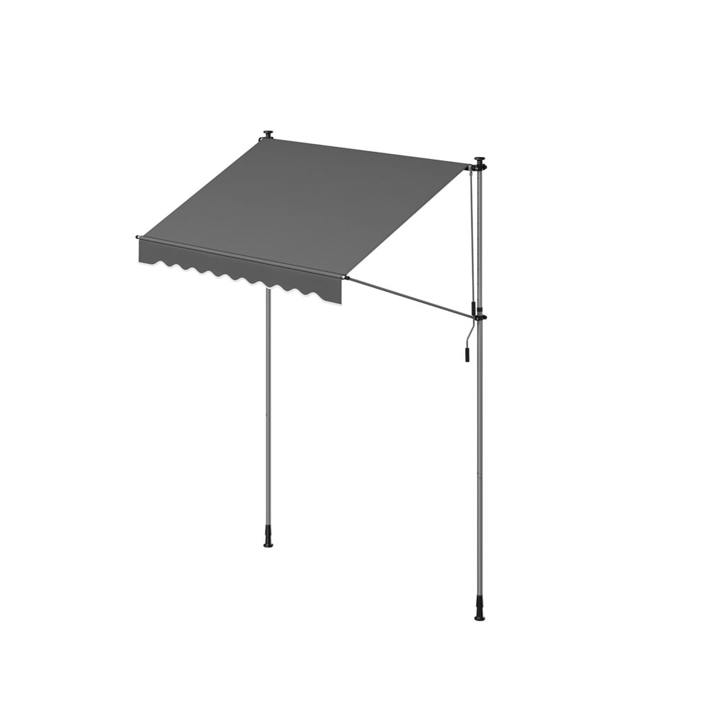 Pritvirtinama 200 x 120 cm markizė su rankine alkūne apsaugai nuo saulės