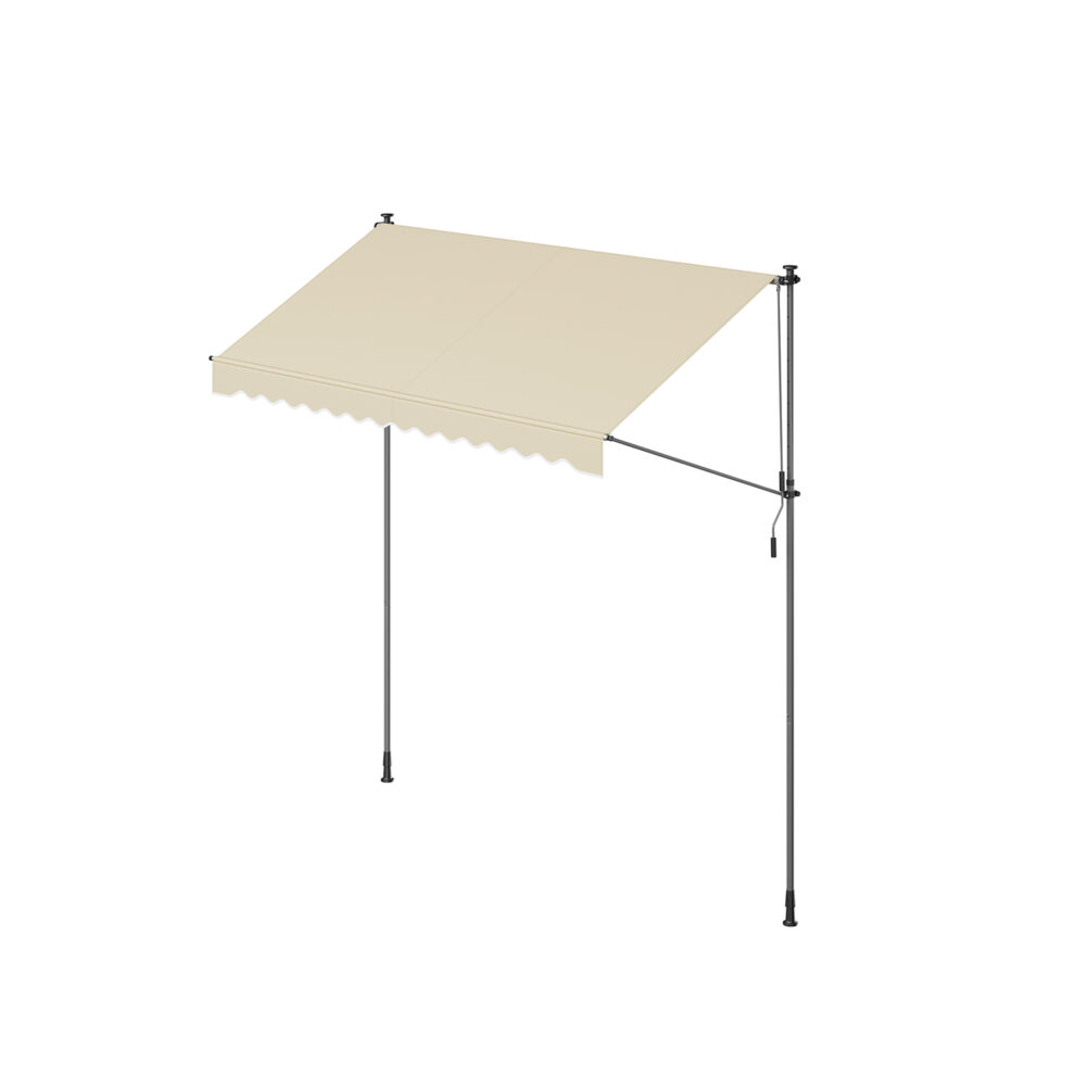 Tentas su rankine alkūne 300 x 120 cm, smėlio spalvos