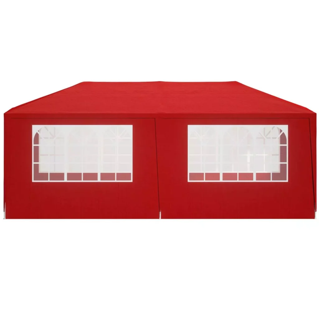 Gazebo Rimini Raudona 3x6m su šoniniais skydais