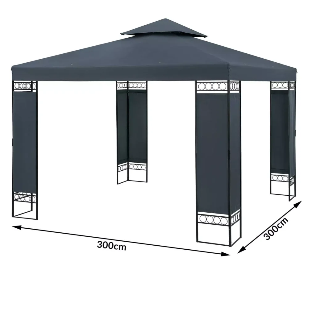 Metalinis Gazebas Lorca Anthracite 3x3m