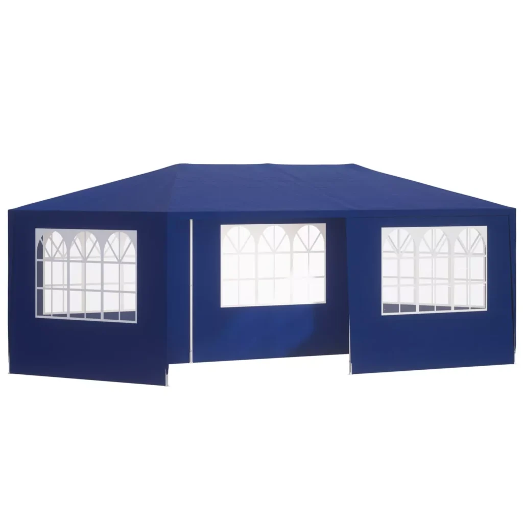 Gazebo Rimini Mėlynas 6x3m su šoninėmis sienelėmis
