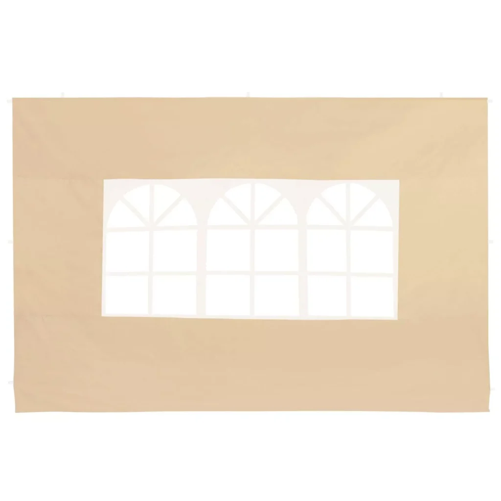Gazebo šoninė panelė, 2 vnt. komplektas, smėlio spalvos, 3x2m
