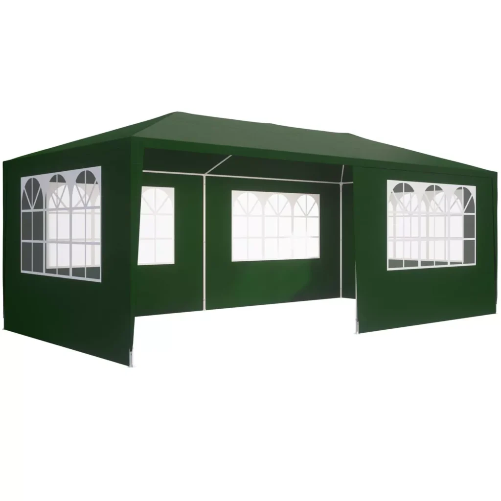 Gazebo Rimini Žalias 3x6m su šoninėmis sienelėmis