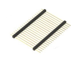Kontaktų juosta 1x20k. 2.54mm plokščių sujungimui 19mm RoHS