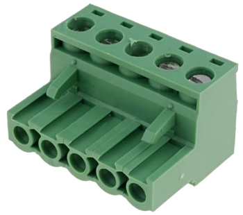 Lizdas su prisukamais kontaktais 5k. 5.08mm kampinis