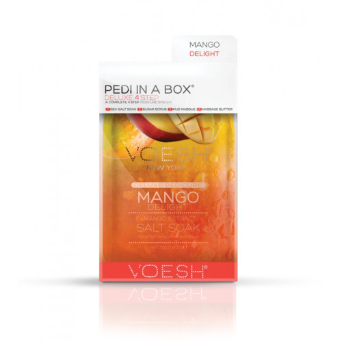 VOESH Pedi In A Box Deluxe 4in1 Mango Delight Procedūra kojoms, Rinkinys