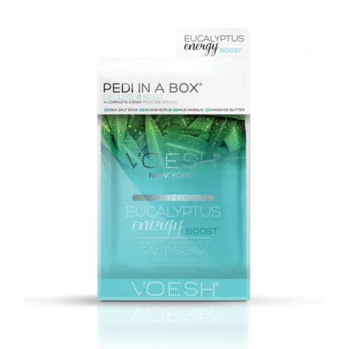 VOESH Pedi In A Box Deluxe 4in1 Eucalyptus Energy Procedūra kojoms, Rinkinys