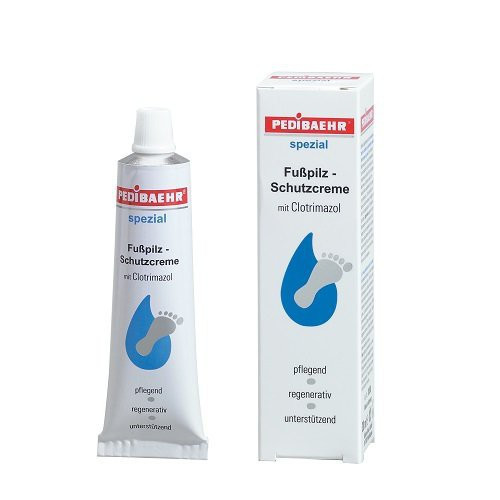 Pedibaehr Fusspilz-Schutzcreme Apsauginis kremas nuo pėdų grybelio su klotrimazoliu, 30ml