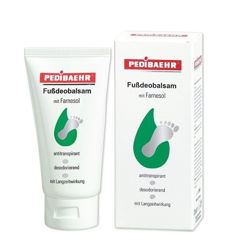 Pedibaehr Fussdeobalsam Dezodoruojamasis pėdų balzamas su farnezoliu, 75ml