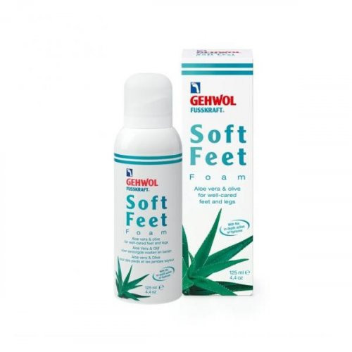 Gehwol Soft Feet Foam Drėkinančios putos pėdoms su alaviju, alyvuogių aliejumi ir hialiurono rūgštimi, 125ml