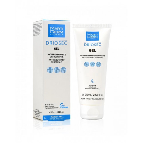 MartiDerm Driosec Gel Gelinis dezodorantas rankoms ir pėdoms, 75ml