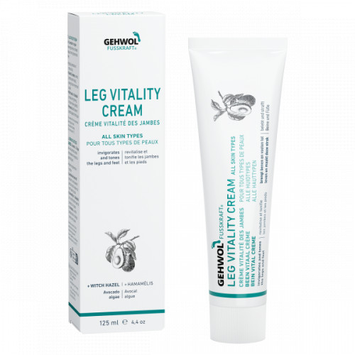 Gehwol Fusskraft Leg Vitality Pavargusių kojų ir pėdų kremas, 125ml