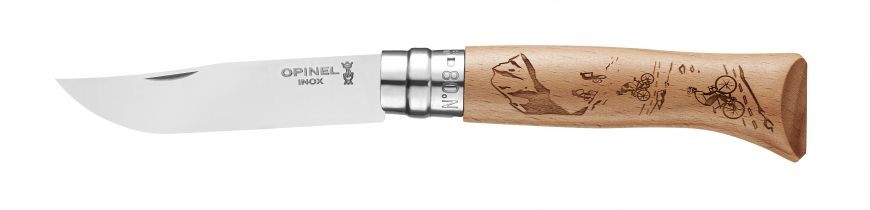 Peilis Opinel N°08 Nerūdijančio plieno graviruotas Hiking