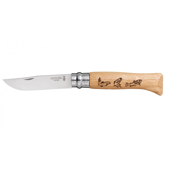 Knife Stainless Steel Opinel Nr08  Animal (Trout)