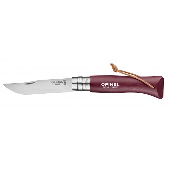 Peilis, Opinel Trekking Nr 8 Stainless Steel, Burgundija