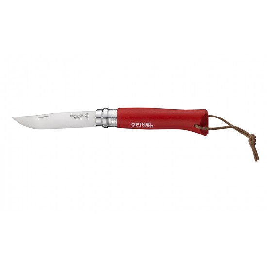 Peilis, Opinel Trekking Nr 8 Stainless Steel, raudona