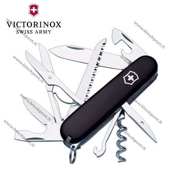 Daugiafunkcinis turistinis peilis Victorinox Huntsman juodas .