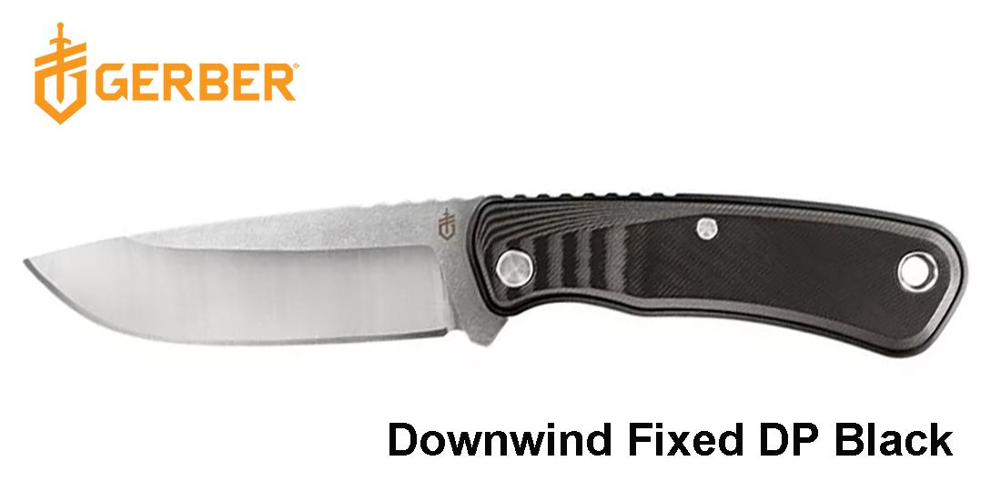 Peilis Gerber Downwind Fixed DP Black TLT išsiuntimas 2-4 d.