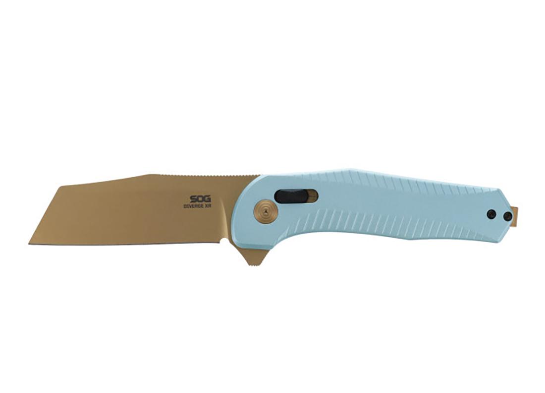 Sulankstomas peilis SOG Diverge XR Light Blue + Gold BLT išsiuntimas 1-3 d.