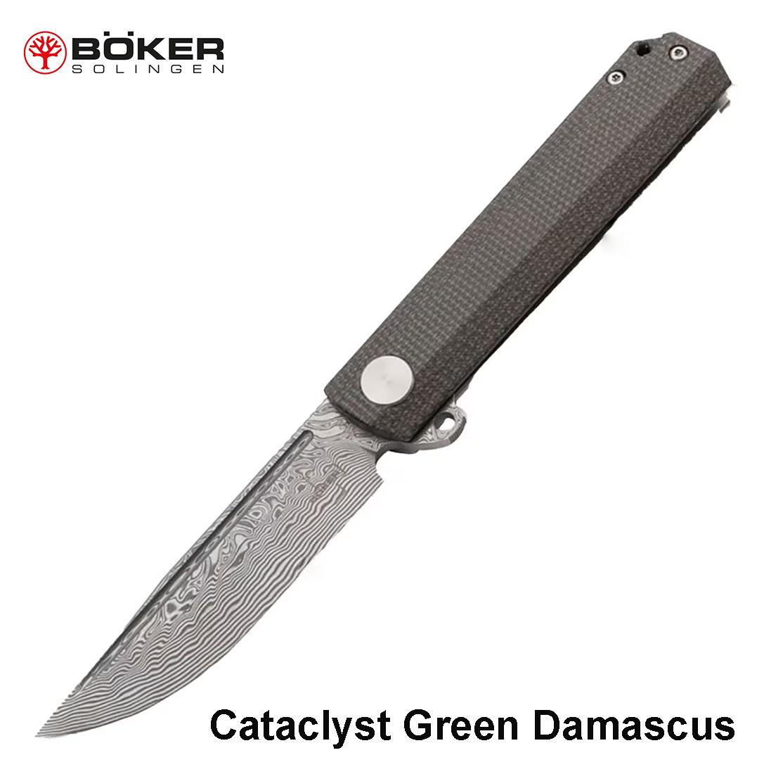 Peilis Böker Plus Cataclyst Green Damasko plieno MLP išsiuntimas 9 d.