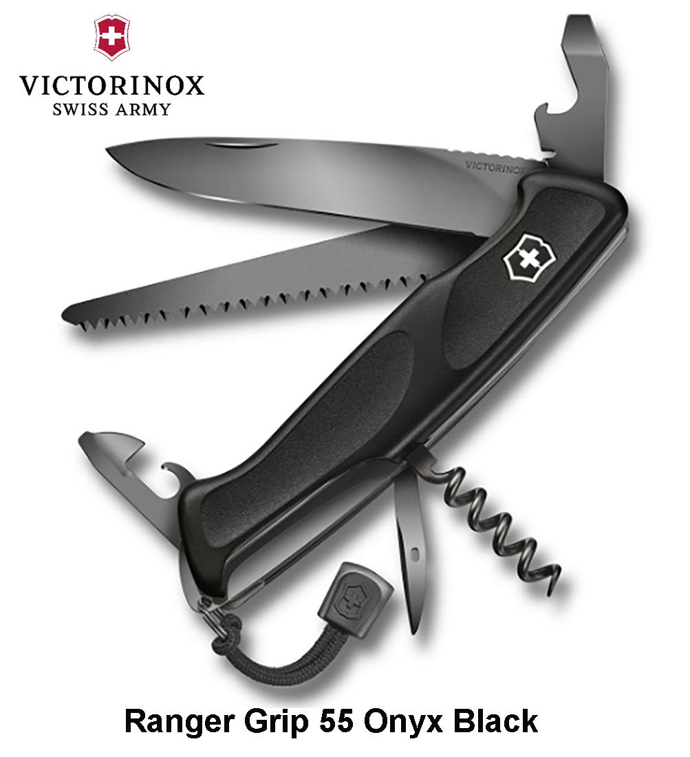 Šveicariškas peilis Victorinox Ranger Grip 55 ONYX juodas MLP išsiuntimas 9 d.