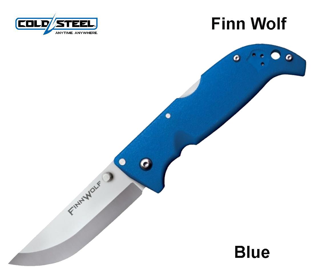 Cold Steel Finn Wolf Mėlinas AUS8A sulankstomas peilis MLP išsiuntimas 9 d.