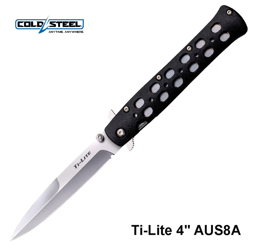 Sulankstomas peilis Cold Steel Ti-Lite 4" AUS8A MLP išsiuntimas 9 d.