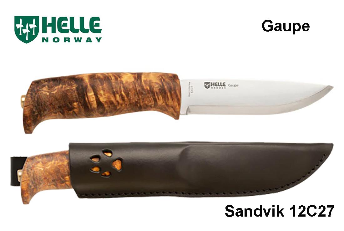 Medzioklinis Peilis Helle Gaupe iš Sandvik 12C27 plieno .