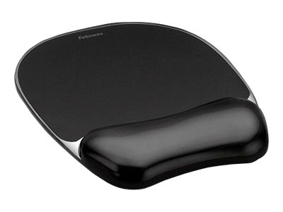 Fellowes | Mouse pad with wrist support CRYSTAL | Mouse pad with wrist pillow | 202 x 235 x 25  mm | Black