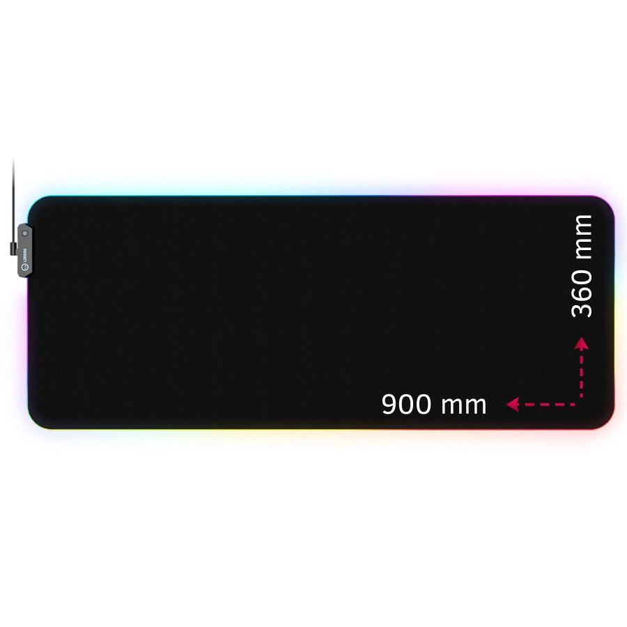 Lorgar Steller 919, Gaming mouse pad, High-speed surface, anti-slip rubber base, RGB backlight