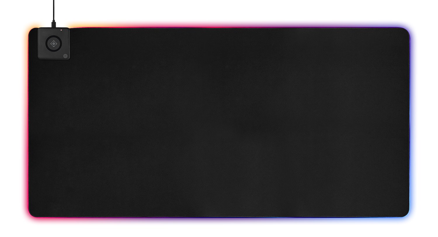 Pelės kilimėlis DELTACO GAMING XXL, RGB, bevielis greitasis įkrovimas 10W, 1190x590 / GAM-124