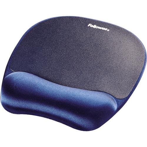 Fellowes | Foam mouse pad with wrist support | Mouse pad with wrist pillow | 202 x 235 x 25 mm | Sapphire