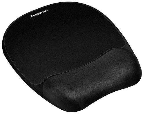 Fellowes | Mouse pad with wrist pillow | 202 x 235 x 25.4 mm | Black
