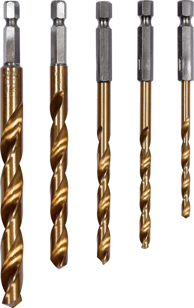 Drill Yato for metal titanium hexagonal 4 5 6 10 8mm set (YT-44700)