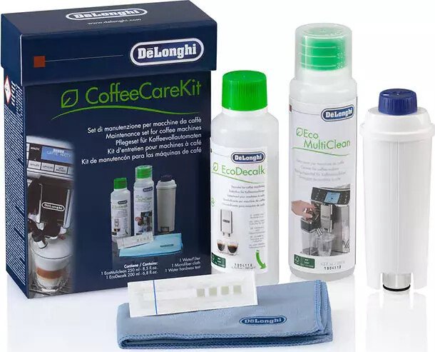 DeLonghi care set for fully automatic coffee machines DLSC306, descaler (incl. Filter)