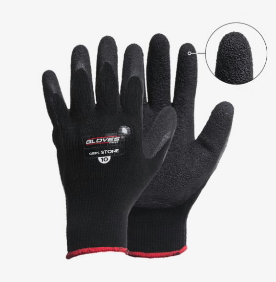 Darbo pirštinės aplietos grublėtu lateksu Gloves Pro Stone