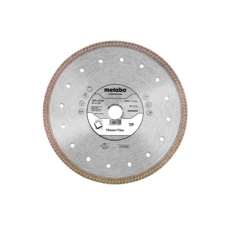 628580000 METABO DIAMANTINIS TARKETAS KERAMINĖMS PLOKŠTELĖMS "PROFESSIONAL" 230 x 22 mm
