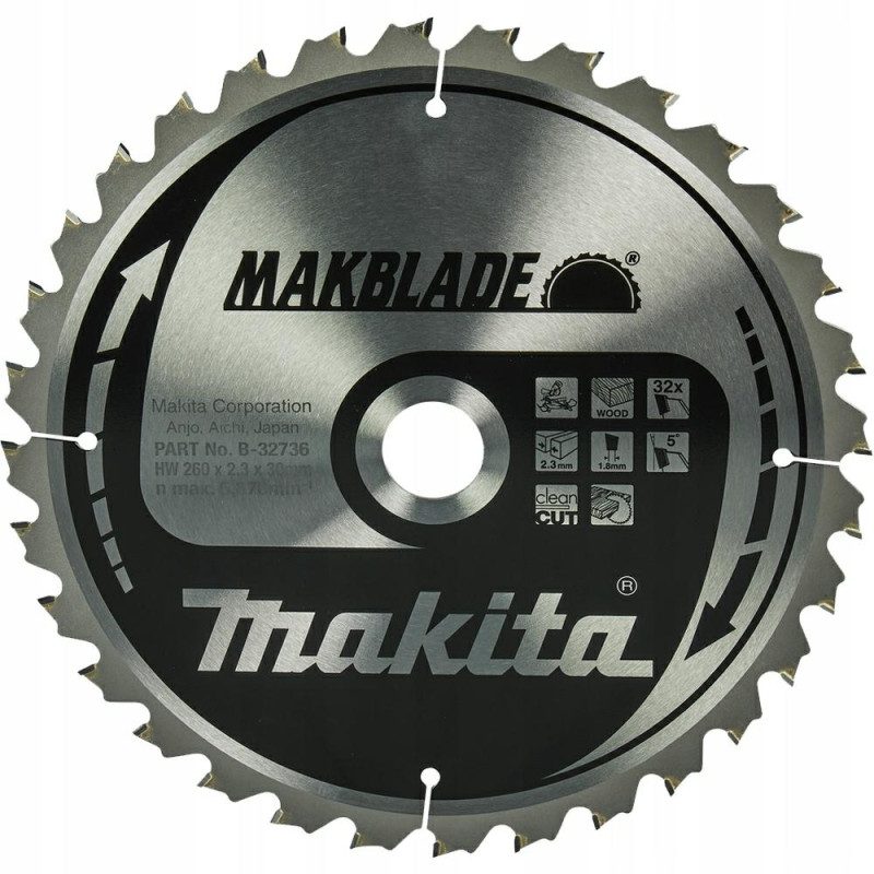 B-32736 MAKITA pjūklo diskas 260x30x32z MAKBLADE TREE