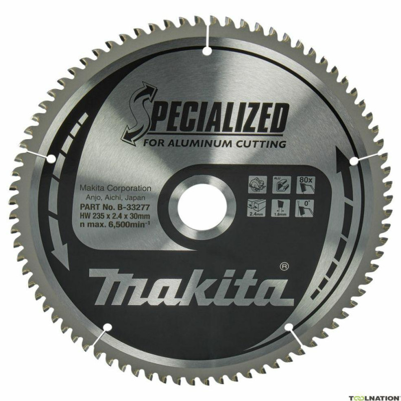 B-33277 MAKITA diskinio pjūklo diskas 235x30x80z SPECIALIZUOTAS ALIUMINIS