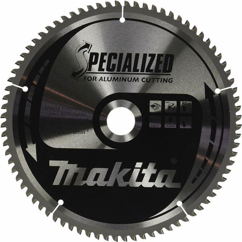 B-33386 MAKITA pjūklo diskas 260x30x80z SPECIALIZUOTAS ALIUMINIS