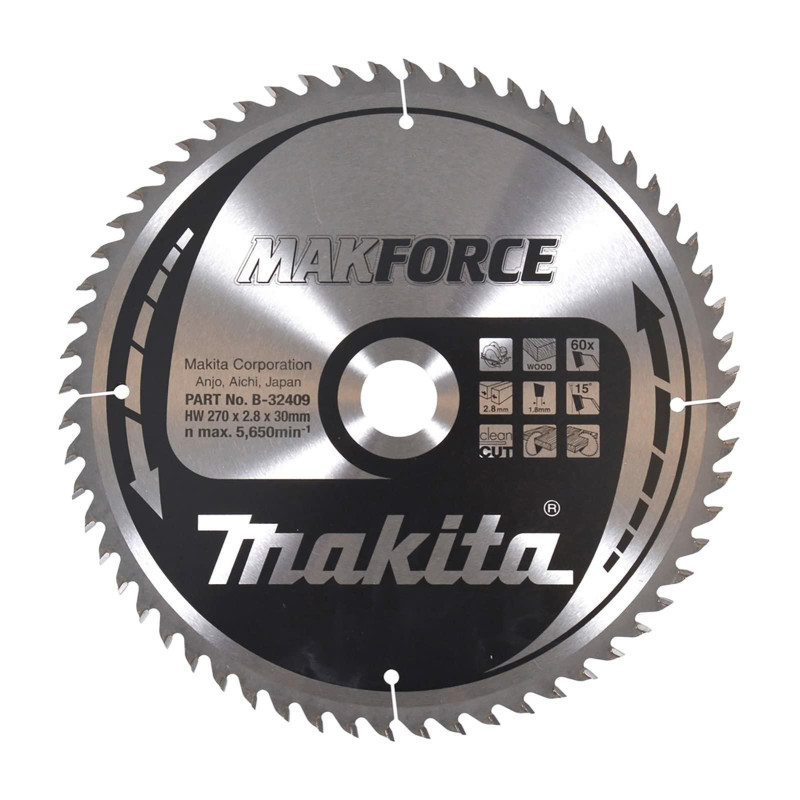 B-32409 MAKITA diskinio pjūklo diskas 270x30x60z MAKFORCE WOOD