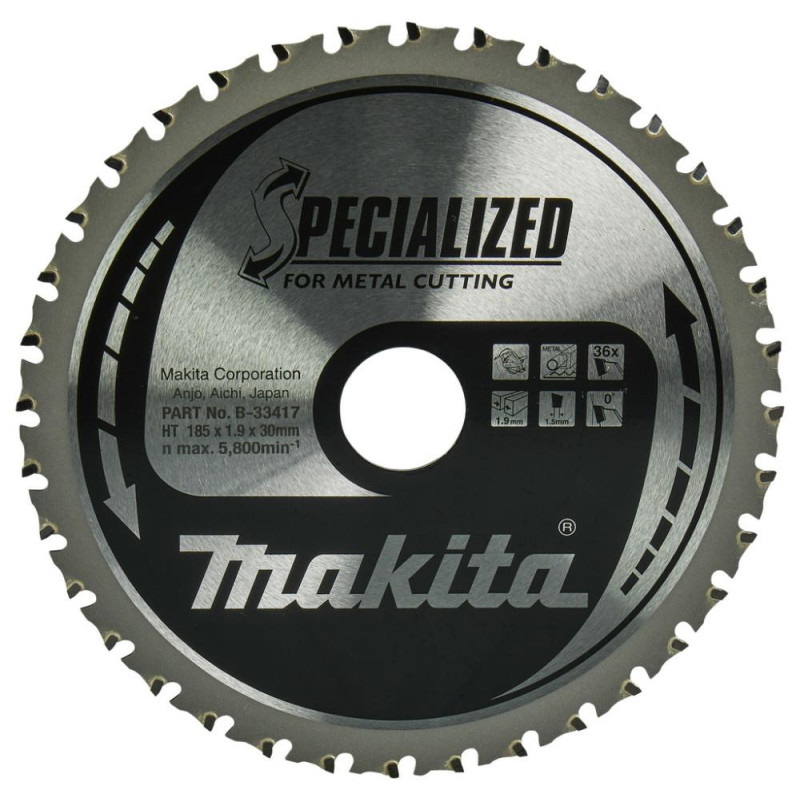 B-33417 MAKITA TARGET TOOL pjūklas 185x30x36z SPECIALIZUOTAS METALAS