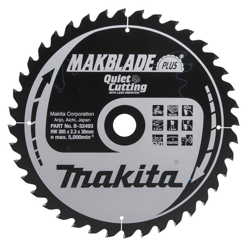 B-32493 MAKITA pjūklo diskas 305x30x40z MAKBLADE PLUS TREE
