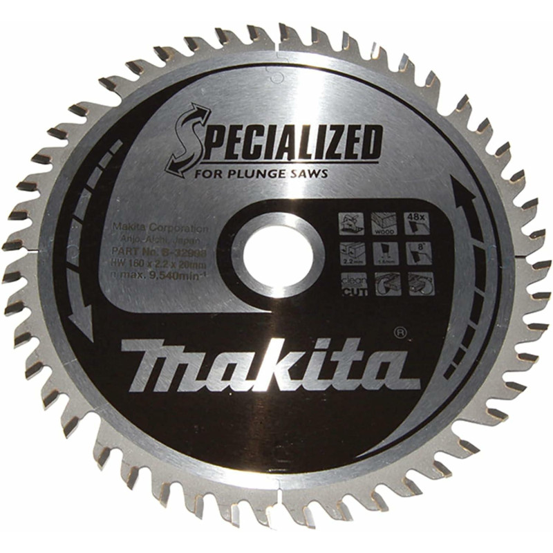 B-32998 MAKITA diskinio pjūklo diskas 160x20x48z SPECIALIZUOTAS