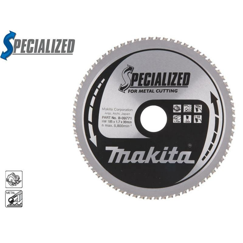 B-33445 MAKITA TARGET TOOL pjūklas 185x30x70z SPECIALIZUOTAS METALAS