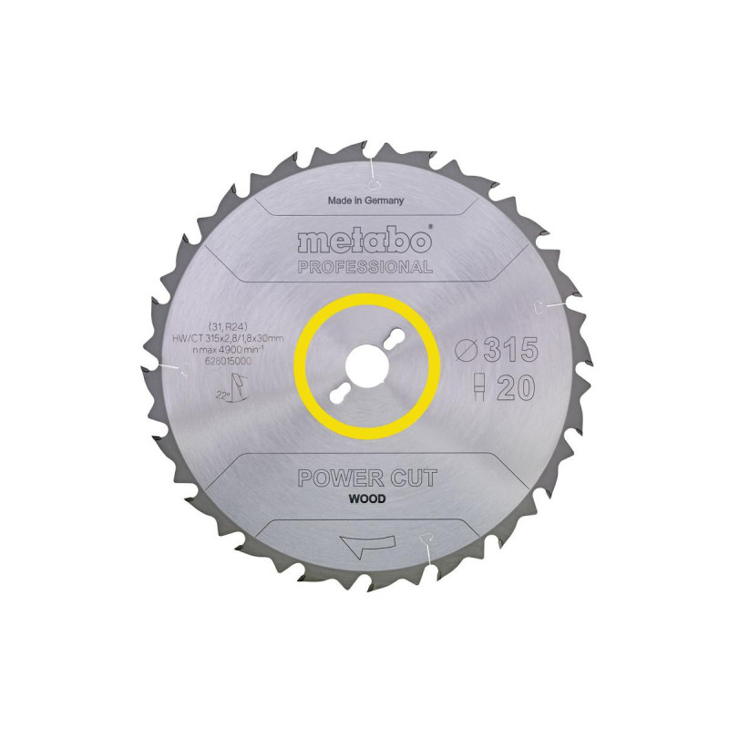 628016000 METABO DISKINIS PJŪKLAS HW/CT 315X30,24 WZ 20 ...