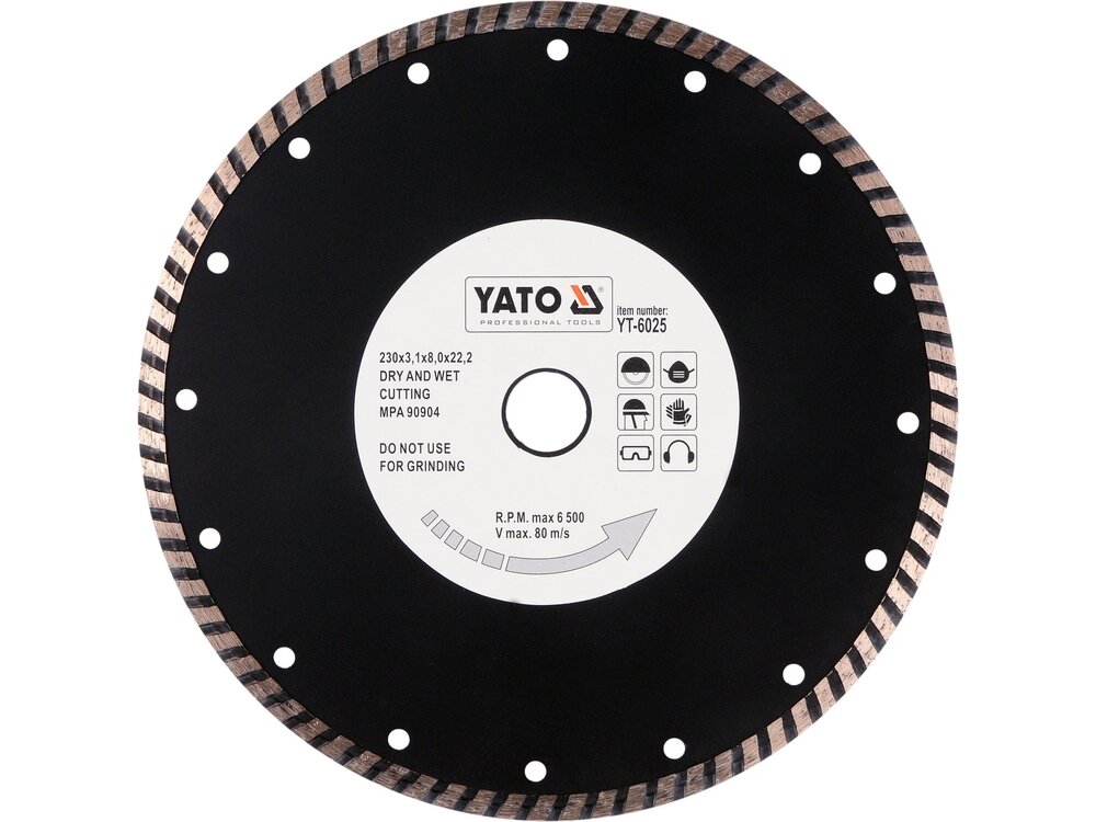 Deimantinis pjovimo diskas turbo HS 230 mm (YT-6025)