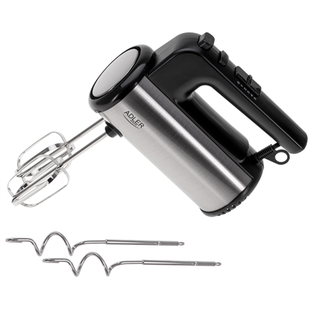 Adler Hand mixer | AD 4232 | Hand Mixer | 900 W | Number of speeds 5 | Turbo mode | Black/Stainless