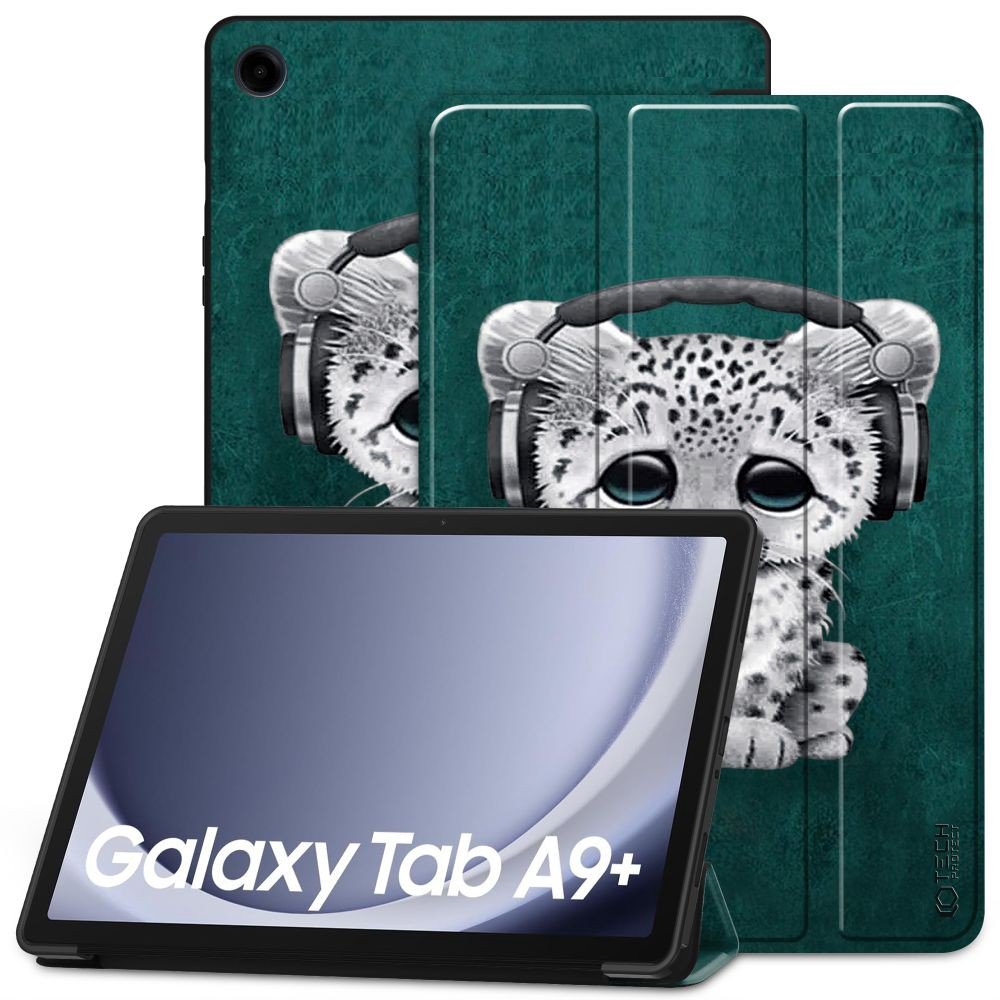 Plančetės Dėklas Tech-Protect SmartCase Samsung X210/X215/X216 Tab A9 Plus 11.0 sad cat